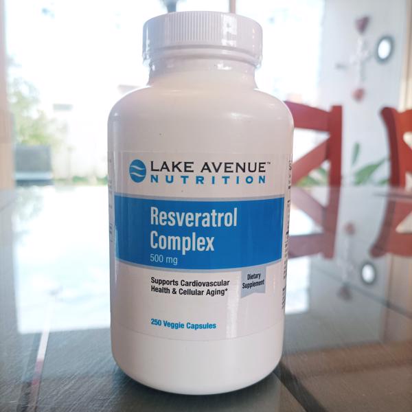 🍇พร้อมส่ง🍇[EXP : 06/2023] Lake Avenue Nutrition, Resveratrol Complex, 500 mg, 250 Veggie Capsules