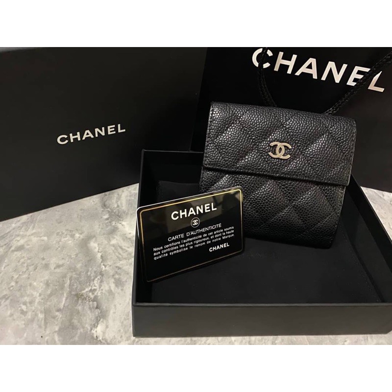 used Chanel cavier wallet holo19 อะไหล่เงิน