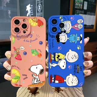 เคสโทรศัพท์มือถือ ขอบสี่เหลี่ยม ป้องกันเต็มเครื่อง ลายสนูปปี้น่ารัก สําหรับ VIVO Y15A Y15S T1 5G T1X Y02S Y21S Y21A Y21S Y33S Y12S Y11S Y12A Y01 Y1S Y20s Y20A