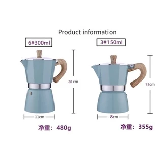 【จัดส่งทันที】กาต้มกาแฟ หม้อต้มกาแฟสด Moka pot ความจุ 150ml 300ml ใช้งานกับเตาไฟฟ้า เตาแก็ส เตาแคมป์ปิ้ง