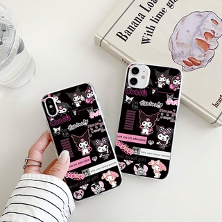 kuromi เคสไอโฟน 13 pro max iPhone 8พลัส 7 8Plus Se2020 เคส 11 12 13 pro 14 plus case X Xr Xs Max black cover