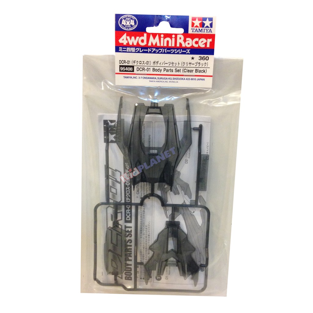 95408 Tamiya Mini 4WD DCR-01 Body Parts Set (Clear Black)