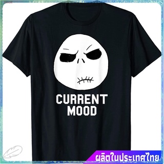 ROUNDคอลูกเรือNeckขายดี Illicit เสื้อยืดยอดนิยม Disney Nightmare Before Christmas Current Mood T-Shirt Sports การ์ตูน-4X