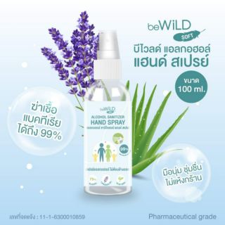 สเปรย์แอลกอฮอล์ฉีดมือ/ล้างมือ 100 ml  Hand Spray alcohol Bewild cosmetics