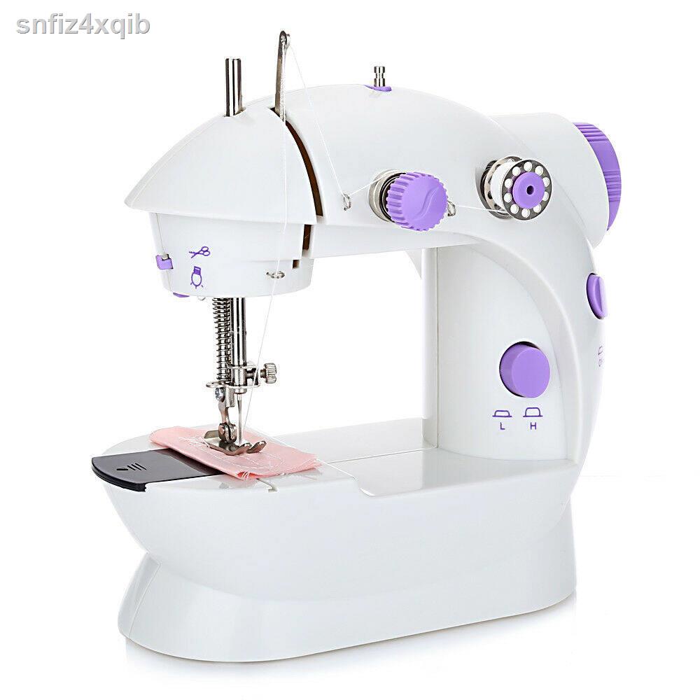 จักรเย็บผ้าขนาดเล็ก พกพาสะดวก Mini Sewing Machine (สีม่วง)
