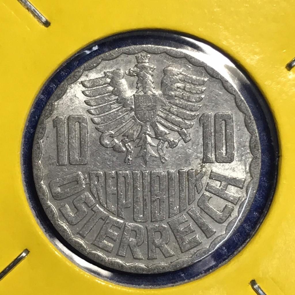 เหรียญเก่า#14383 ปี1959 ออสเตรีย 10 GROSCHEN เหรียญต่างประเทศ เหรียญสะสม เหรียญหายาก
