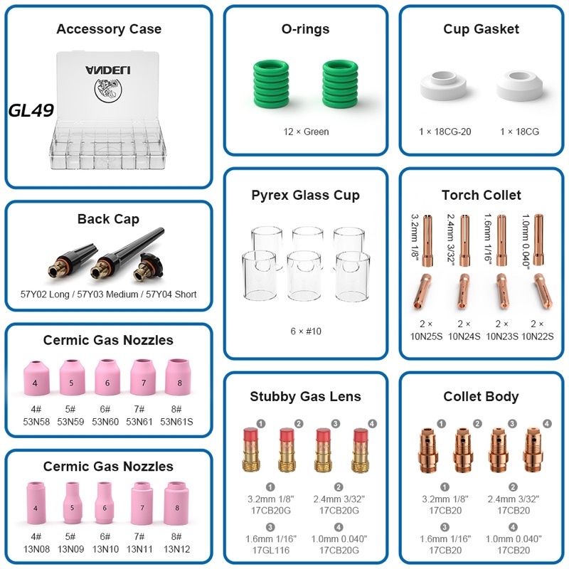 Pyrex Glass Cup Kit 49PCS ชุดแก๊สเลนส์ 49ชิ้น รหัส GL-49 ราคา ถูกที่สุด ดีลบีเคเค แกลเลอรีภาพที่ 6