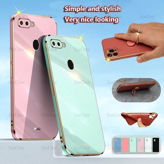 เคสโทรศัพท์มือถือ ซิลิโคนนิ่ม ขอบตรง ชุบไฟฟ้า กันกระแทก 6D สําหรับ Realme C1 2019 RMX1811 A1603