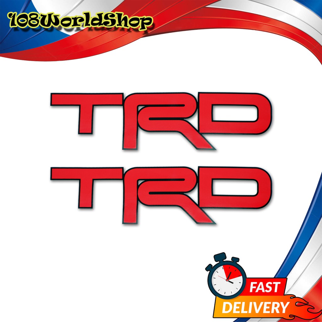 สติ๊กเกอร์ Sticker TRD สี Red Hilux Vigo Revo Toyota 2, 4 ประตู ปี2004 - 2014