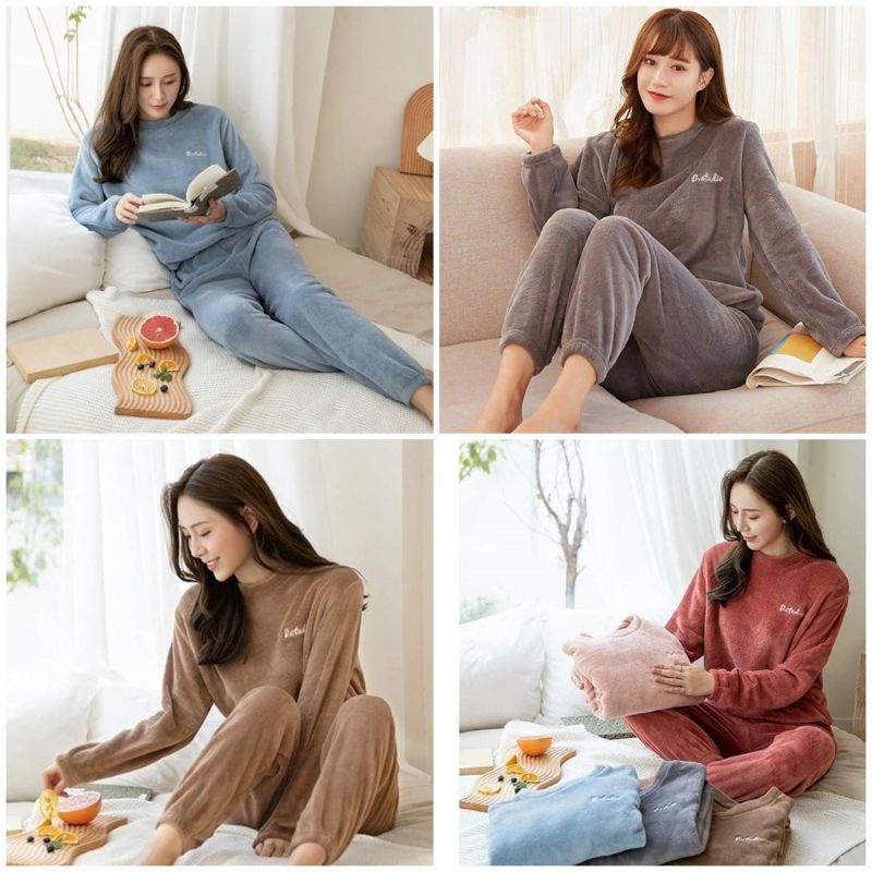 พร้อมส่ง ชุดนอนกันหนาว ชุดนาโน ชุดขนแกะ ชุดกันหนาว ผ้านิ่ม ใส่สบาย