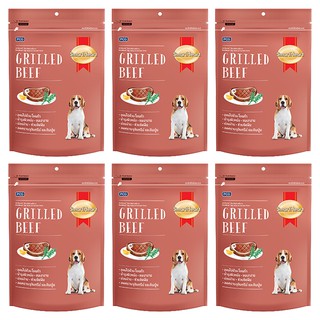 ขนมสุนัข Smartheart Dog Treat Grilled Beef Flavor 100g (6 bags) ขนมสุนัข รสเนื้อย่าง 100 กรัม (6 ห่อ)