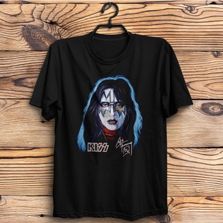 เสื้อยืดครอปเสื้อยืด พิมพ์ลายกราฟฟิค Kiss The Spaceman Ace Frehley Gene Simmons สไตล์เรโทรS-5XL