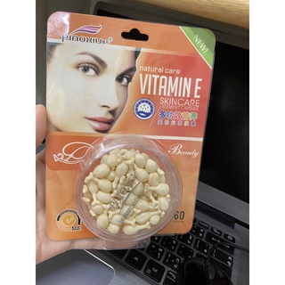 เซรั่มวิตามินอีสกัดเข้มข้น ลดรอยแผลเป็น Piaoxiu Vitamin E Skin Care Element Capsule 60 Capsules(สีขาว)1ชิ้น