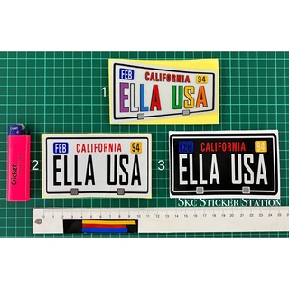 Ella USA california (สีขาว / ดํา / สีรุ้ง) สติกเกอร์ตัด 94 แบบ ทับซ้อนกัน สะท้อนแสง ellausa ella california