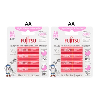 ถ่านชาร์จ Fujitsu AA 1000mAh แพ็ค 4 ก้อน (จำนวน 2แพ็ค)