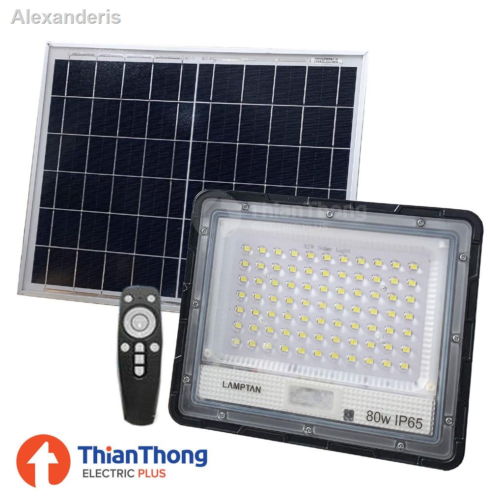 🐝คุณภาพสูง🐝┅✖Lamptan ฟลัดไลท์ โซล่าเซลล์ พร้อมเซ็นเซอร์ LED Solar Floodlight Sensor รุ่น Strong 80W 150W 200W