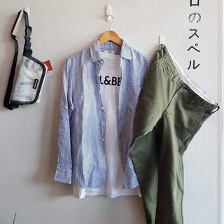 Uniqlo shirt linen สภาพใหม่กริ๊ป สภาพดีไม่มีตำหนิ