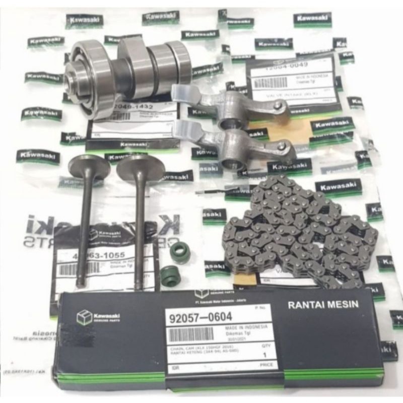 ชุดแพ็คเกจเครื่องยนต์สีแดง ASSY KLX150 KLX 150 ORIGINAL NOKEN AS UMBRELLA วาล์วซีลวาล์วโซ่ TENGA