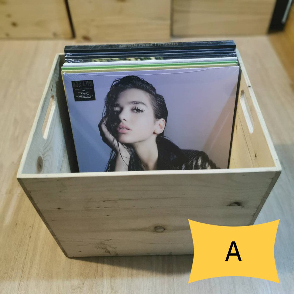(พร้อมส่ง🔥) ลังไม้สนนอก ตกแต่งบ้าน ลังไม้เก็บแผ่นเสียง เก็บของมีมือจับ