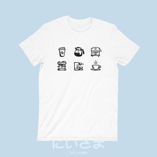 T-shirt  เสื้อยืดลาย กาแฟ ลายมินิมอล Minimal Coffee เสื้อยืดสำหรับคนชอบกินกาแฟ คอกาแฟ คนดื่มกาแฟ เสื้อยืดตลกๆS-5XL