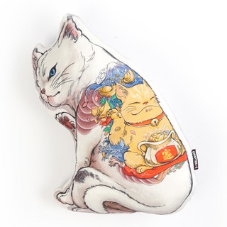 หมอนอิงลาย แมวสัก ของขวัญ วันปีใหม่ /  Neko Tattoo Doll Pillow  Gift New Year