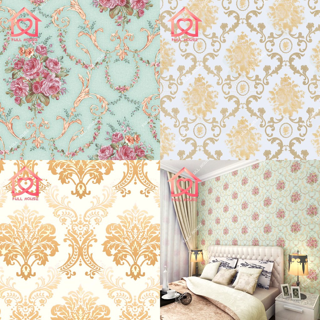 💋พร้อมส่ง wallpaper  45 ซม. x 10 เมตร วอลเปเปอร์ สติ๊กเกอร์ติดผนัง มีกาวในตัว ติดเองได้ รูปที่ 2