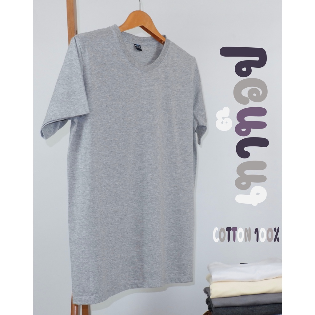 เสื้อยืด (ออกใบกำกับภาษีได้) สีเทาท็อป คอกลม  คอวี  (พร้อมส่ง สินค้าผลิตในไทย)