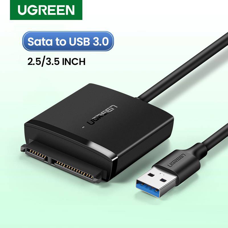 UGREEN รุ่น 60561 อะแดปเตอร์ SATA to USB3.0 (ใช้งานกับ HDD 2.5/3.5 นิ้ว) สายเคเบิล 22pin ยาว 50cm สำ