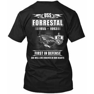 ขายดี!เสื้อยืด พิมพ์ลาย Uss Forrestal Cv - 59-1955 1993 First In The T-ShirtS-5XL