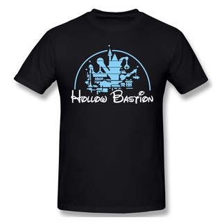 เสื้อยืดวินเทจเสื้อยืดคอกลม ผ้าฝ้าย 100% พิมพ์ลาย Architecture Of A Bastion Kingdom Hearts สําหรับผู้ชายS-5XL