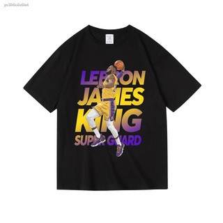 การระเบิด☃Lakers Kobe Jordan James star streetball wild ball sports เสื้อยืดคอกลมแขนสั้นสำหรับบุรุษและสตรี