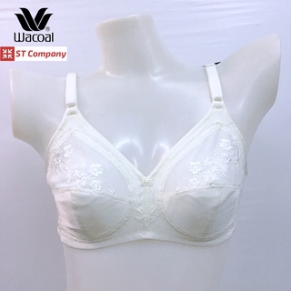 Wacoal Basic Bra ชุดชั้นใน ไม่มีโครง สีครีม (Cream) รุ่น WB7122 เสื้อใน วาโก้ ไม่มีฟองน้ำ เต็มทรง เก็บเนื้อข้าง 2 ตะขอ