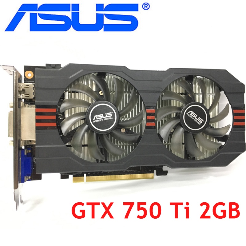ASUS Graphics Card Original GTX 750 Ti 2GB 128Bit GDDR5 Video Cards for nVIDIA Geforce GTX 750Ti Used VGA Cards 1050 GTX