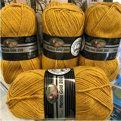 Merino Gold 200 ไหมพรม สีพระ Made in Turkey