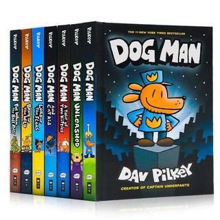 หนังสือนิทาน Dog Man 8 ชุด ฉบับภาษาอังกฤษ ภาพการ์ตูน สำหรับเด็ก