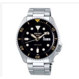 seiko 5 sport automatic นาฬิกาข้อมือผู้ชาย สายสแตนเลส รุ่น srpd57k1 ดำทอง