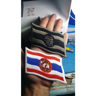 อาร์มผ้าปักธงราชนาวี แบบธงพลิ้วไสว