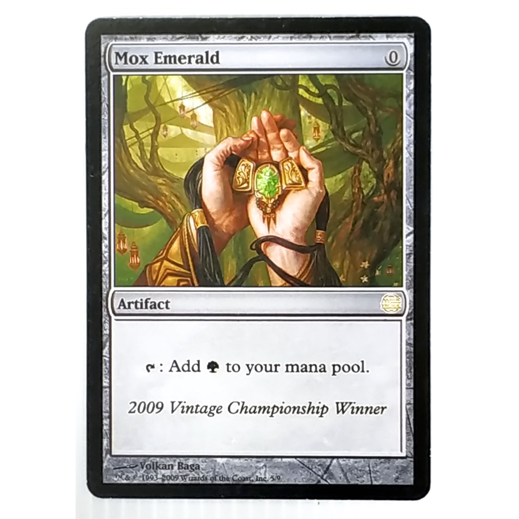MTG Card Black Core - Legacy Set - Artifact - Mox Emerald 5/9 (Magic: The Gathering - English Proxy 