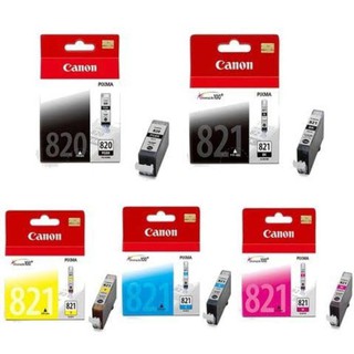 ตลับหมึก Canon 820 PG BK + 821 BK C M Y (ไม่มีกล่อง)