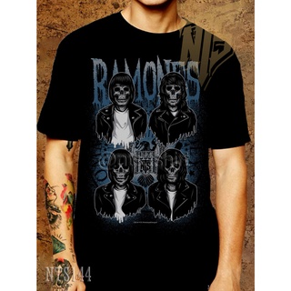 NTS 144 Ramones ROCK เสื้อยืด เสื้อวง เสื้อดำ สกรีนลายอย่างดี ผ้าหนานุ่ม ไม่หดไม่ย้วย NTS T SHIRT S M L XL XXL