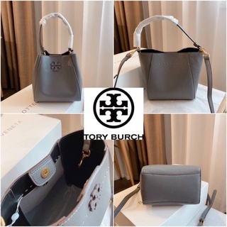 แท้💯%👜TORY BURCH MCGRAW MINI BUCKET BAG (Outlet Shop)