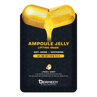 EXP 04/08/2022 มาส์กหน้า เดอร์มีดี โกลด์ แอมพูล เจลลี่ DERMEDY GOLD AMPOULE JELLY MASK banobagi vital genic