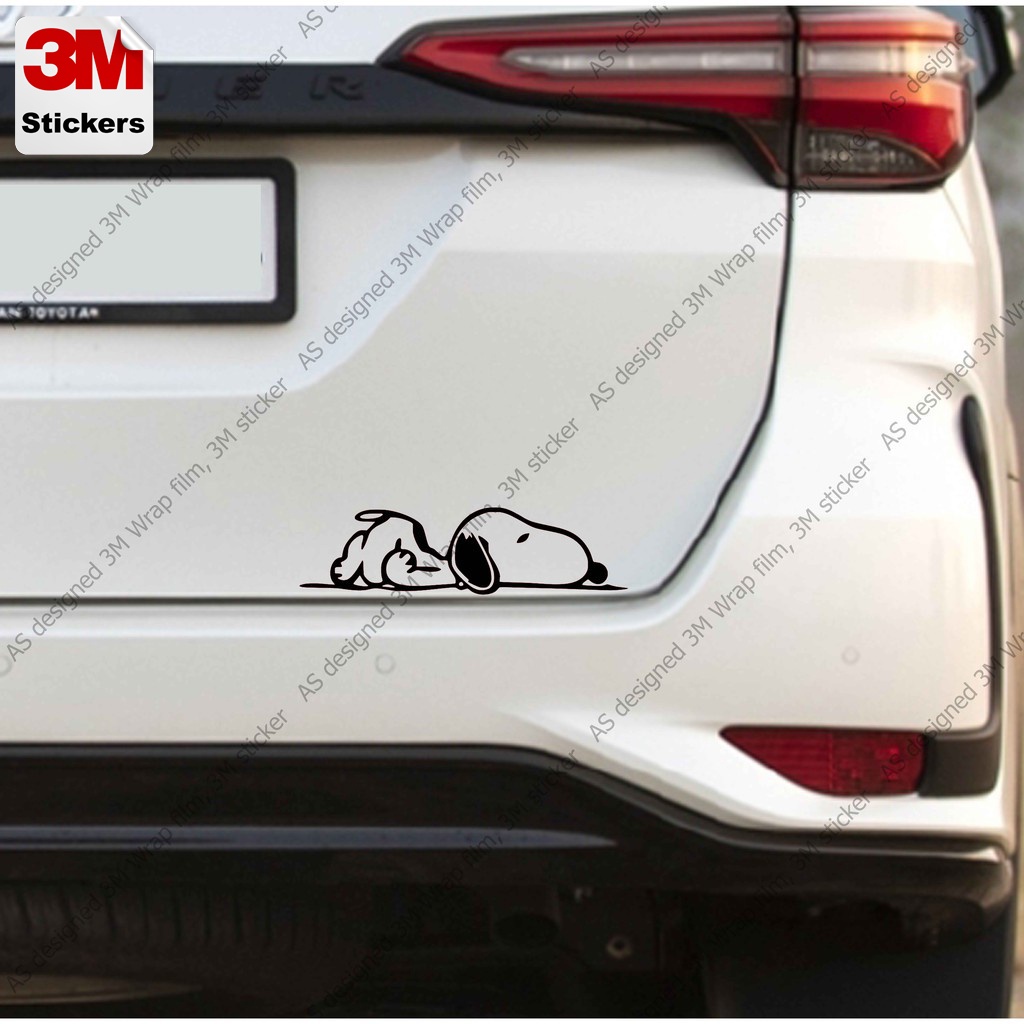 สนูปปี้ สติ๊กเกอร์ 3M ลอกออกไม่มีคราบกาว lazy snoopy Removable 3M sticker