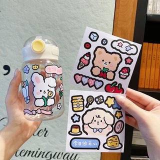 Sticker 🐻🧸💗🍬สติ๊กเกอร์PVCกันน้ำ ไดคัทDIY พร้อมส่ง!!STICKER ขนาด10*10cm