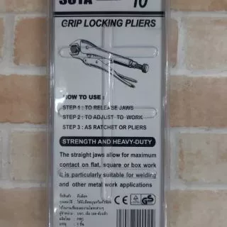 SOTA คีมล็อค ปากตรง ขนาด 10 นิ้ว คีม คีมล็อก GRIP LOCKING PLIERS จับชิ้นงานแน่น