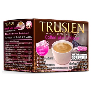 Truslen ทรูสเลน กาแฟผสมคอลลาเจน ไม่มีน้ำตาล ไขมันต่ำ 16กรัม x 10 ซอง