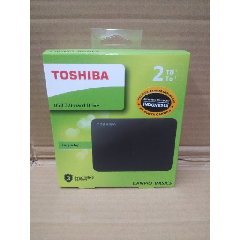 Toshiba Harddisk 2TB External Canvio Basics