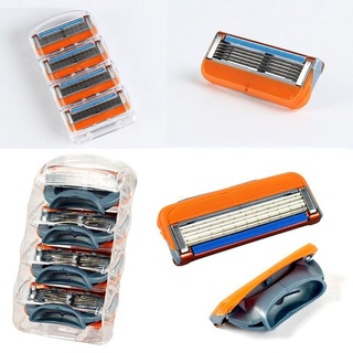 Gillette ใบมีดโกนหนวด 5 ชั้น สําหรับผู้ชาย 4 ชิ้น