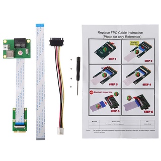 R* อะแดปเตอร์การ์ดไรเซอร์ PCIe PCI-E x1 เป็น Mini PCIe mPCIe 90 องศา 1 ชิ้น