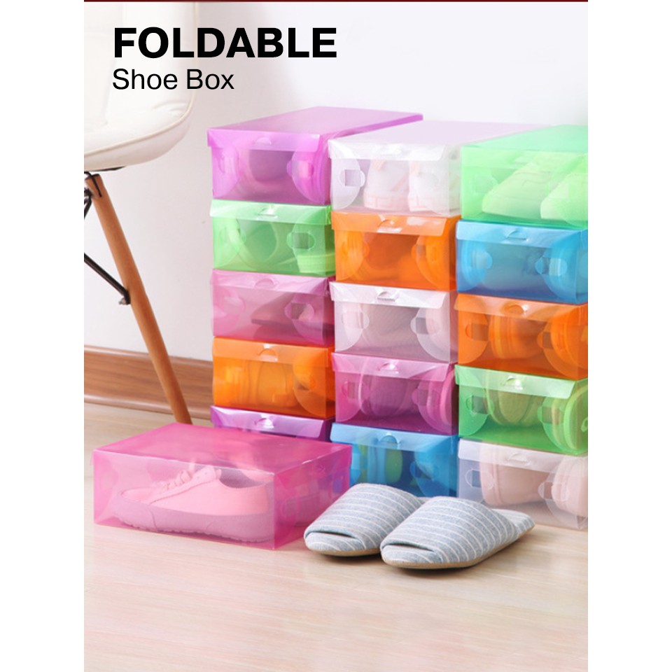กล่องเก็บรองเท้า กล่องใส่รองเท้า กล่องใส่รองเท้าแบบพับ Foldable Shoe